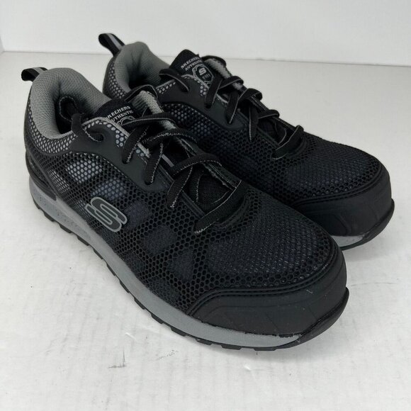 Skechers Womens 77273 Black Bulklin Lyndale Composite Toe Size 7.5 Work Shoes - Picture 2 of 9
